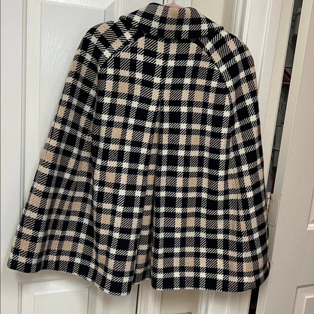 Draper James Plaid Cape with Gold Chain Accent - Picture 5 of 5